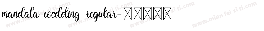 mandala wedding regular字体转换